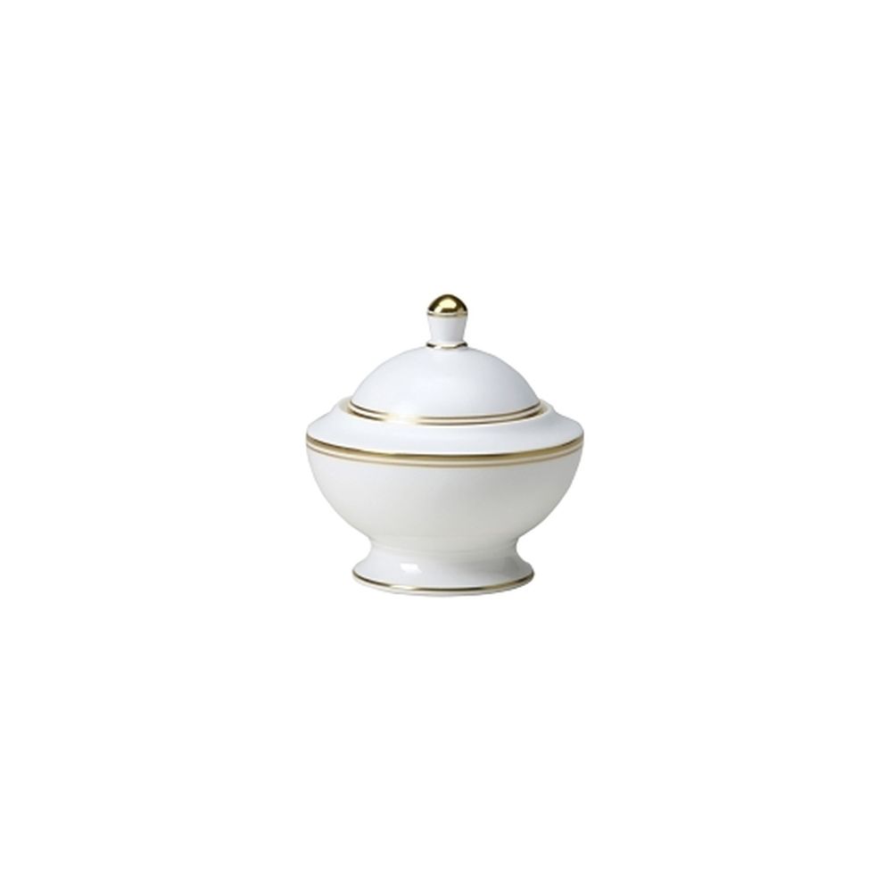William Edwards Bone China 9.0 Ounce Burnished Gold Covered Sugar, 12 Count