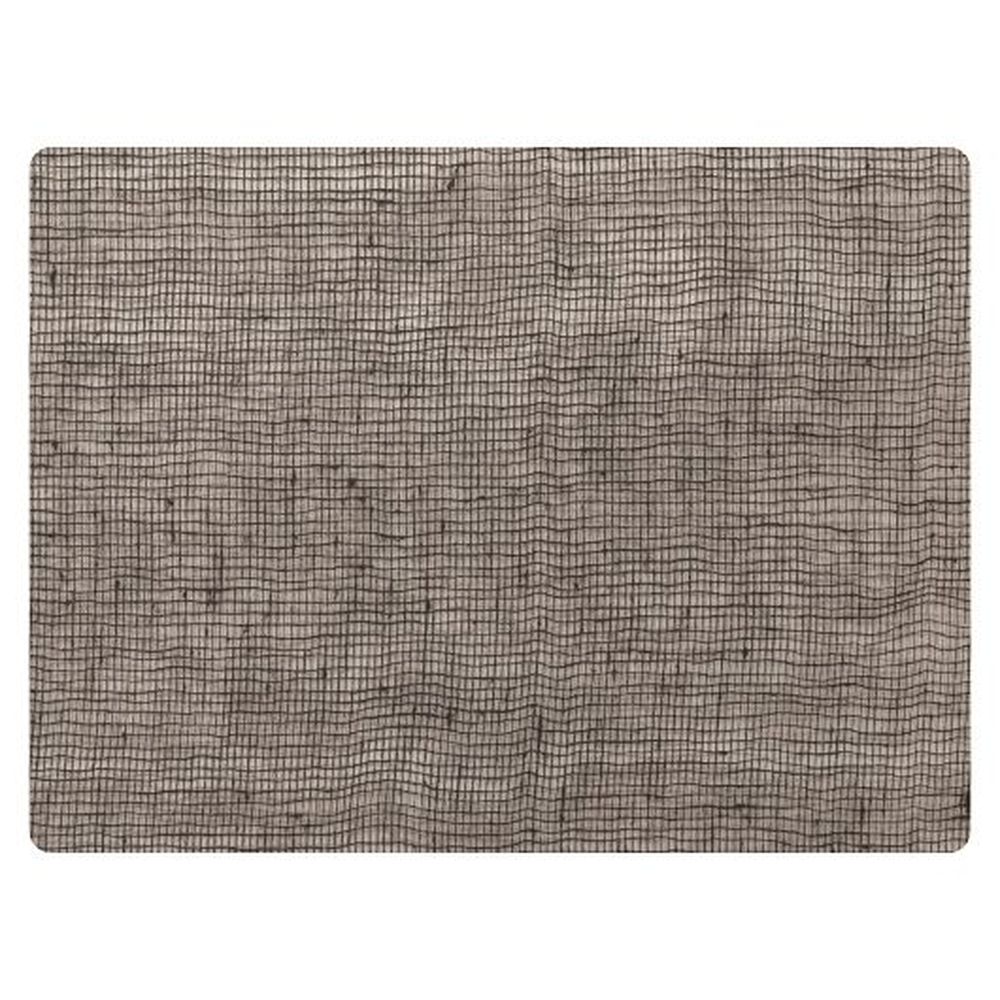 Modern Twist Chocolate Linen Silicone 16 X 12 Inch Placemat, 12 Count