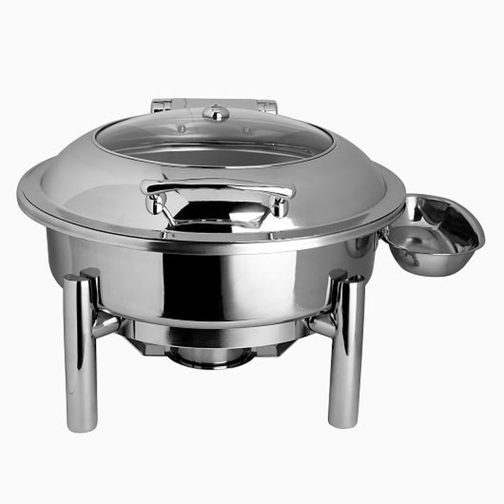 Creations 18/10 Stainless Steel Buffet Round Hydraulic Closing Chafing Dish Stand, 11 1/4 Inch