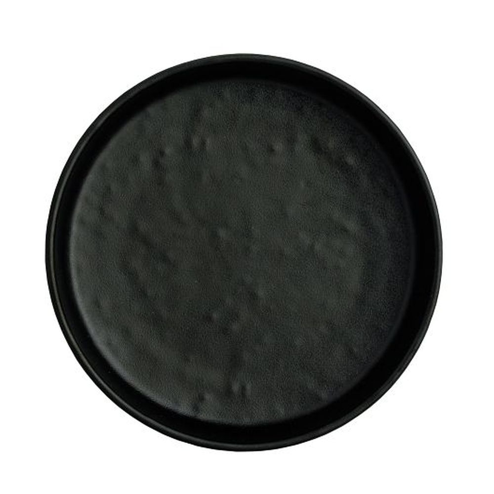 Cali Black 4.875 inch Melamine Round Plate, 12 count