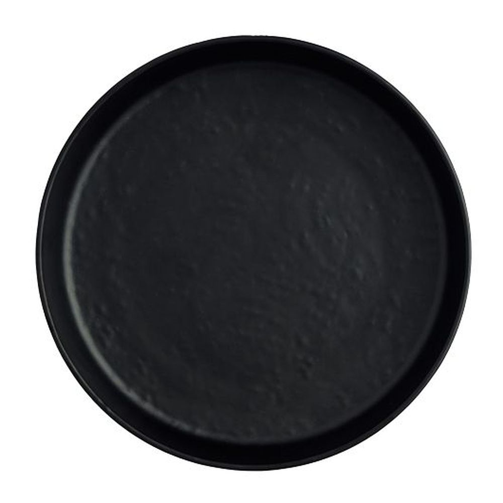 Cali Black 8.0 inch Melamine Round Plate, 12 count