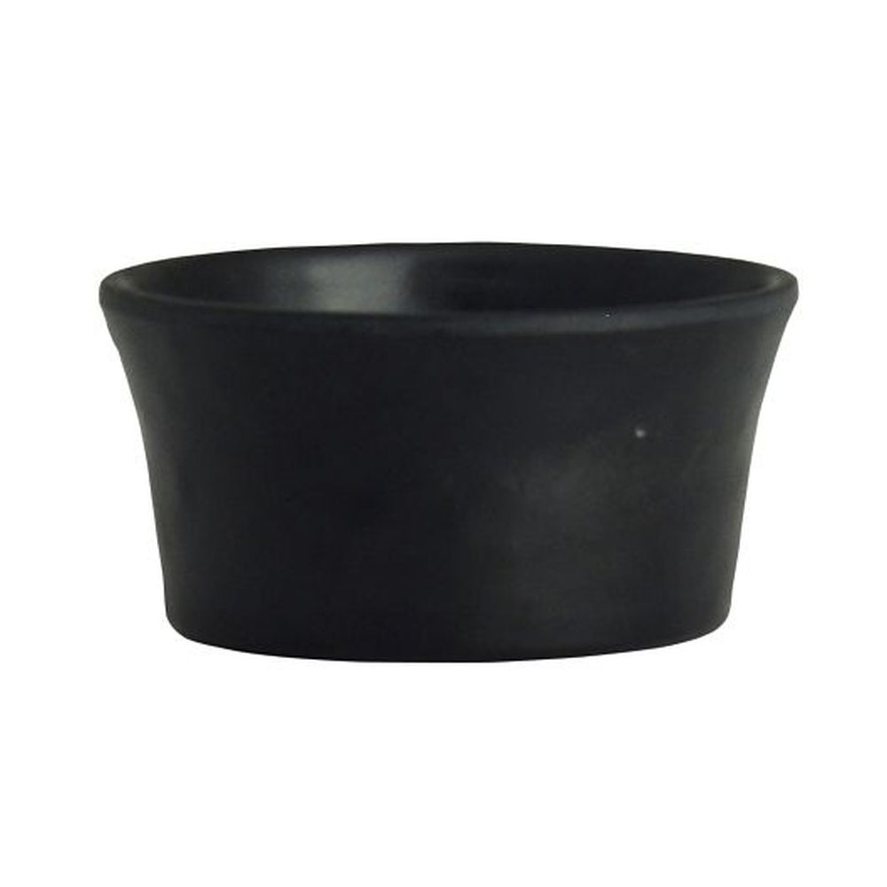 Creations Cali Black 1.5 Ounce Melamine Round Ramekin, 24 Count