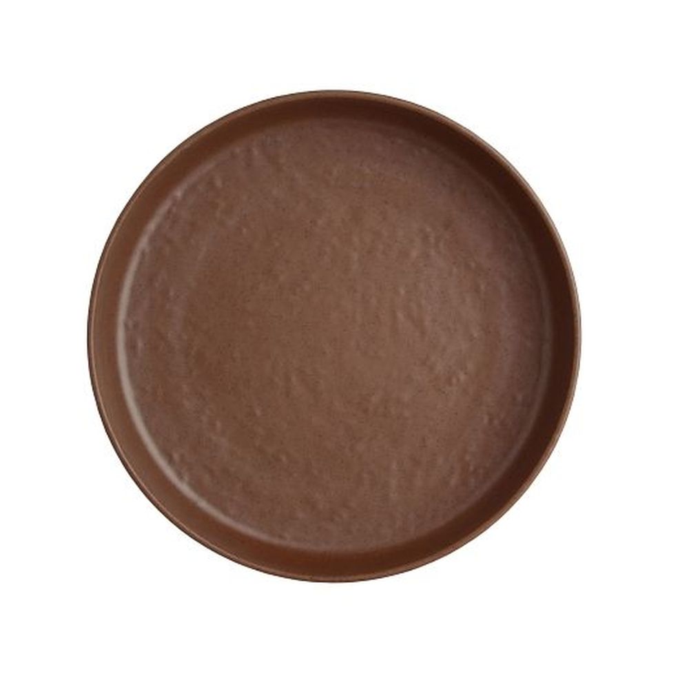 Cali Redwood 8.0 inch Melamine Round Plate, 12 count