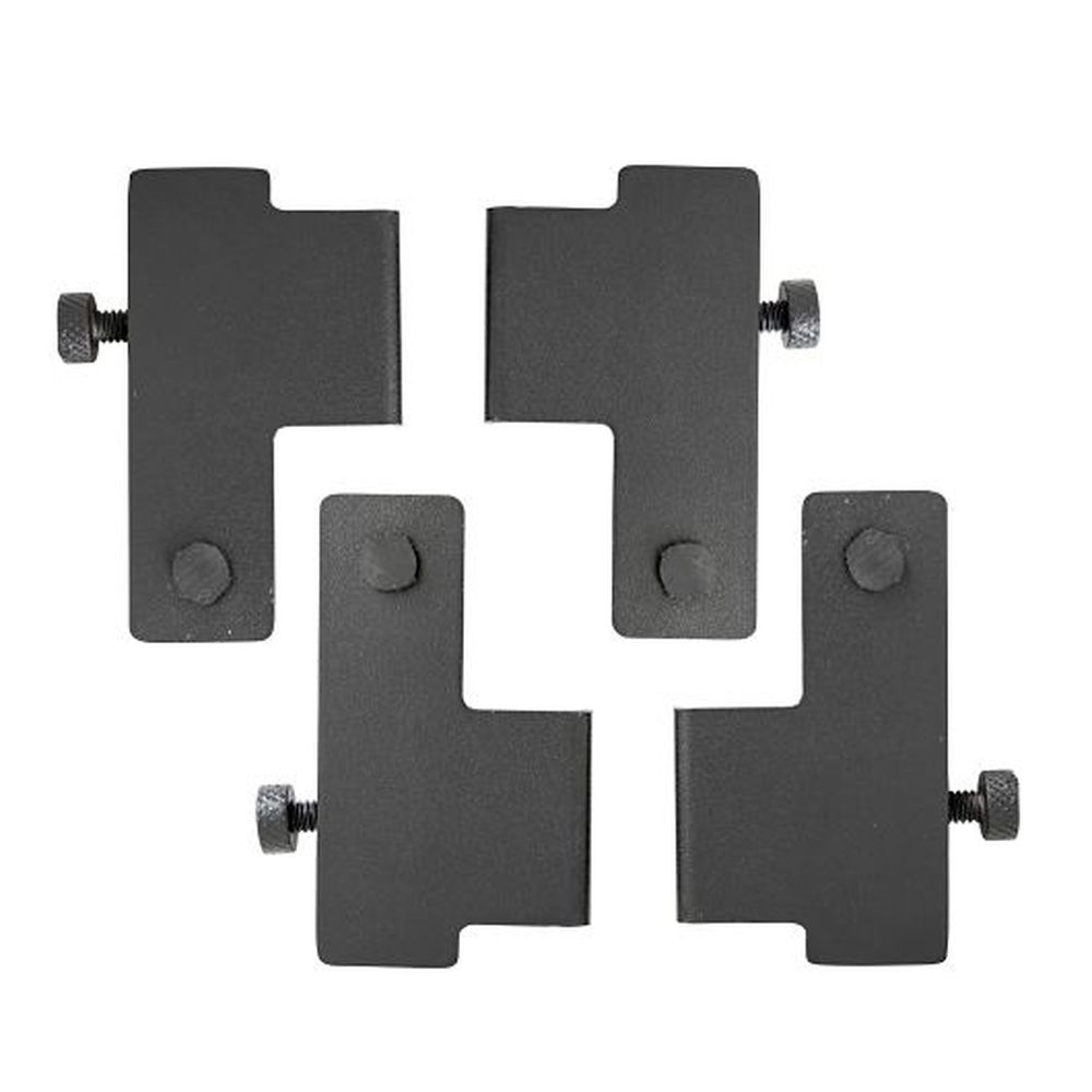 Fusion Buffet Black Universal Shelf Holder for Teak Fusion Risers, 2.0 x 2.0 inch