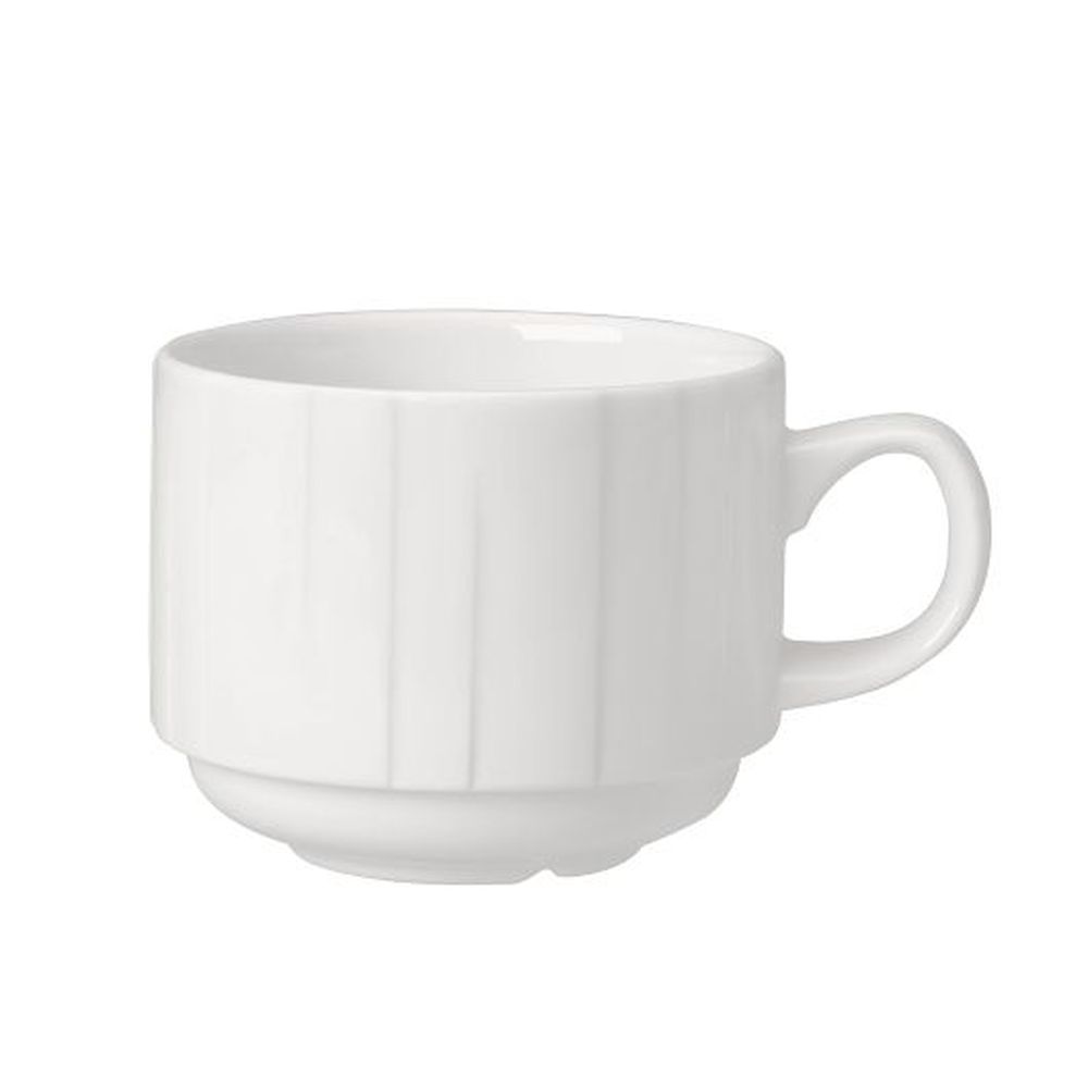 Steelite Alina Alumina Vitrified 7.5 Ounce Stacking Cup, 36 Count
