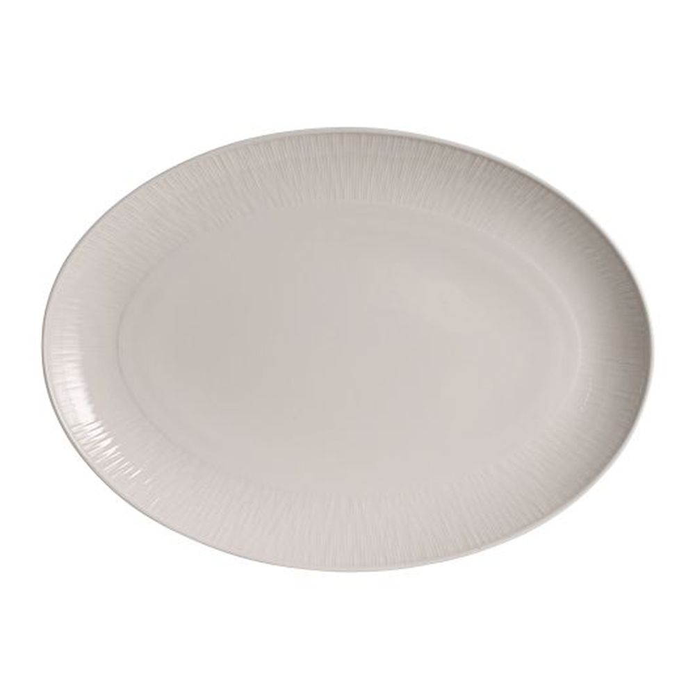 Folio Lucia Bone China 12.5 Inch Oval Coupe Platter, 12 Count