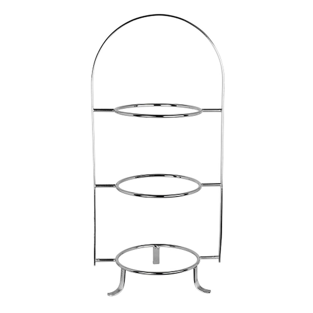 William Edwards 18/10 Stainless Steel 3-tier Tea Stand, 11.875 X 9.625 X 18.88 Inch