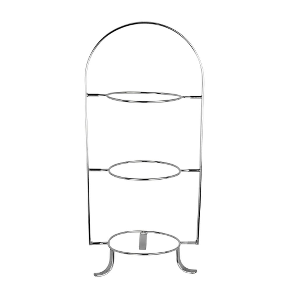 William Edwards 18/10 Stainless Steel Small 3-tier Tea Stand, 7.5 X 5.0 X 16.0 Inch
