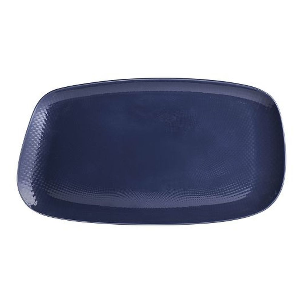 Fuente Rectangular De Porcelana Folio Alpha-ceram Azul Zafiro De 18.5 Pulgadas, 4 Unidades