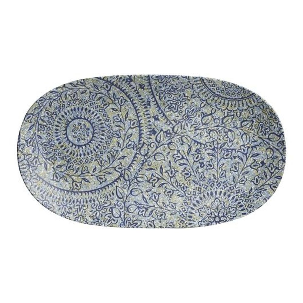 Solano Azure 14 x 8 inch Melamine Platter, 12 count