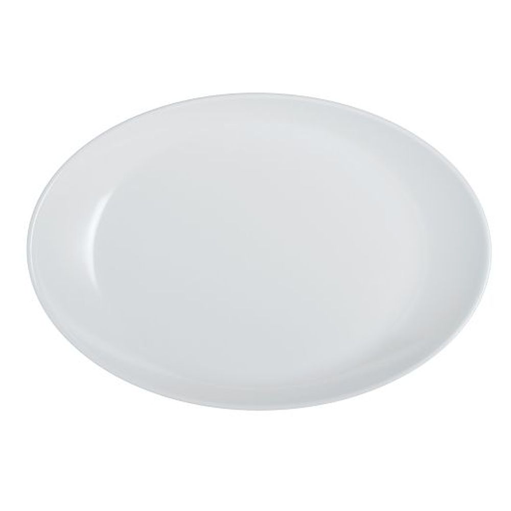 Improv 13.375 x 9.25 x 1.5 inch Melamine Oval Winged Coupe Platter, 12 count