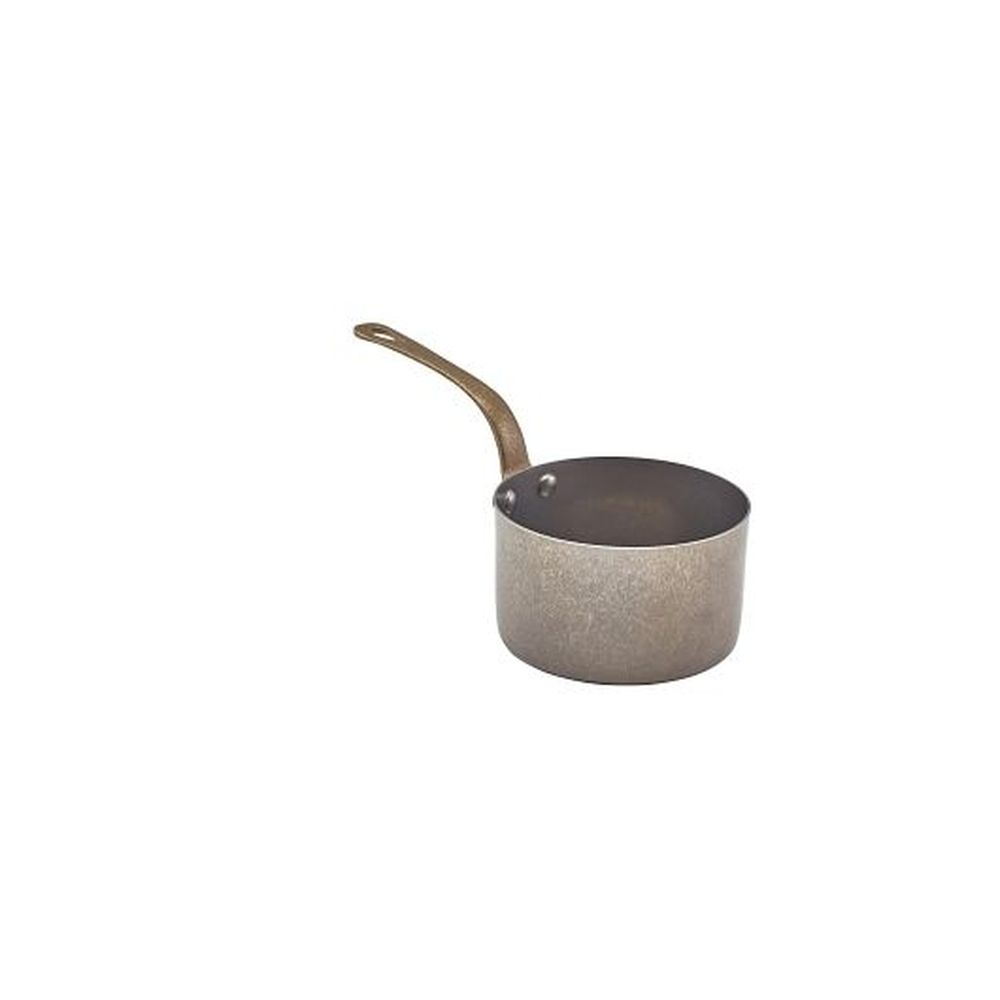 Genware Vintage Stainless Steel 11.75 Ounce Sauce Pan, 6 Count