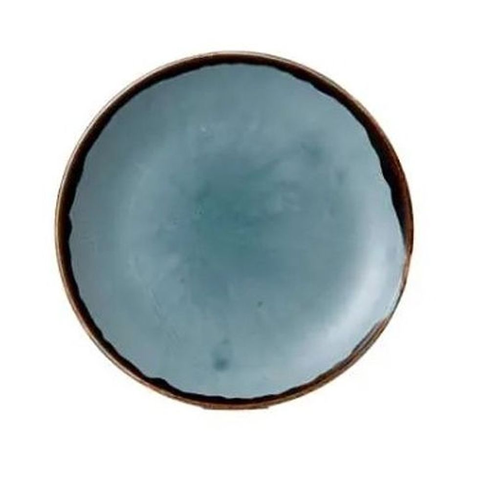 Dudson Harvest Blue China Round Coupe Plate, 12 Count