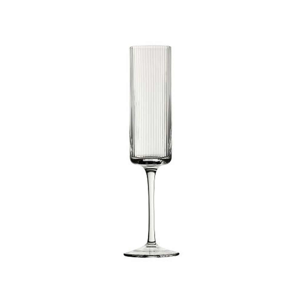 Utopia Hayworth Soda Lime 7 Ounce Flute Glass, 24 Count