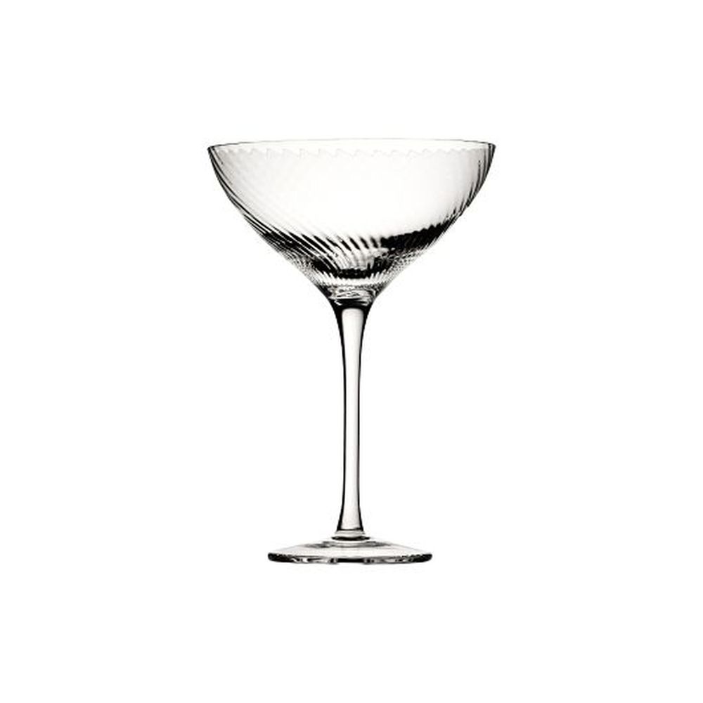 Utopia Twisted Hayworth Soda Lime 10.25 Ounce Coupe Glass, 12 Count