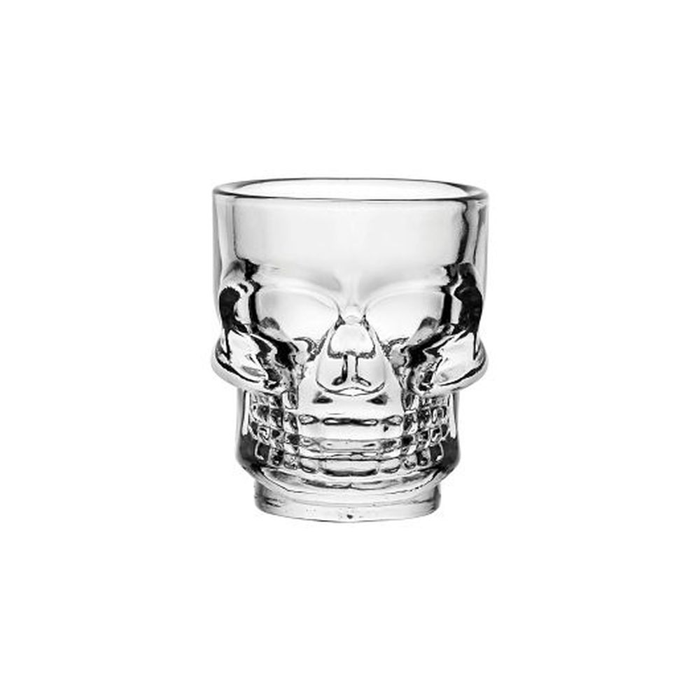Utopia Skull Soda Lime 1.5 Ounce Shot Glass, 24 Count