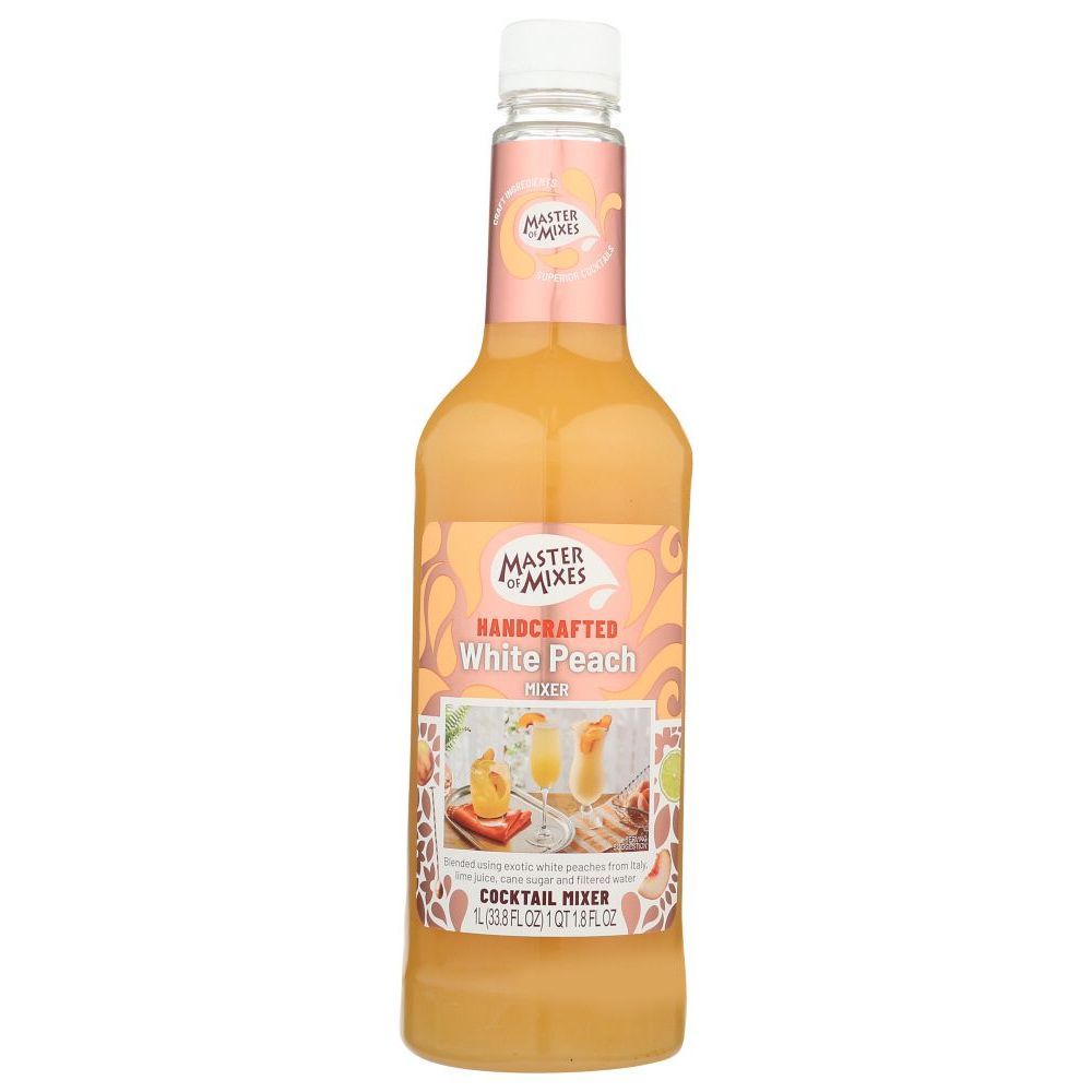 Master Of Mixes Mezcla Para Daiquiri Y Margarita De Durazno Blanco, 33.8 Onzas -- 12 Por Caja