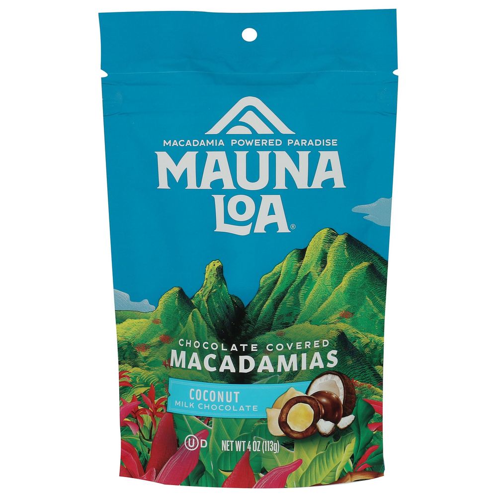Mauna Loa Milk Chocolate Covered Coconut Macadamia Nuts, 4 Ounce -- 6 Per Case