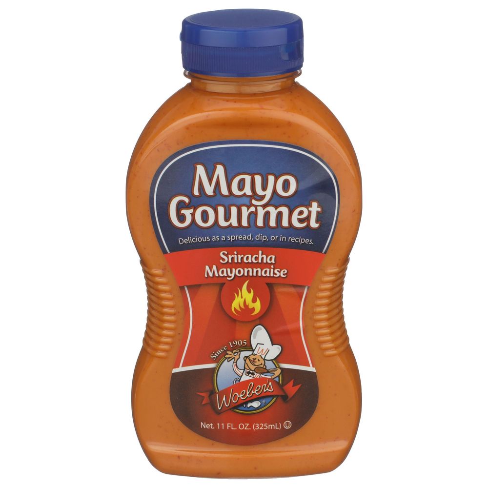 Woeber's Mayo Gourmet Sriracha Mayonnaise, 11 Ounce -- 6 Per Case