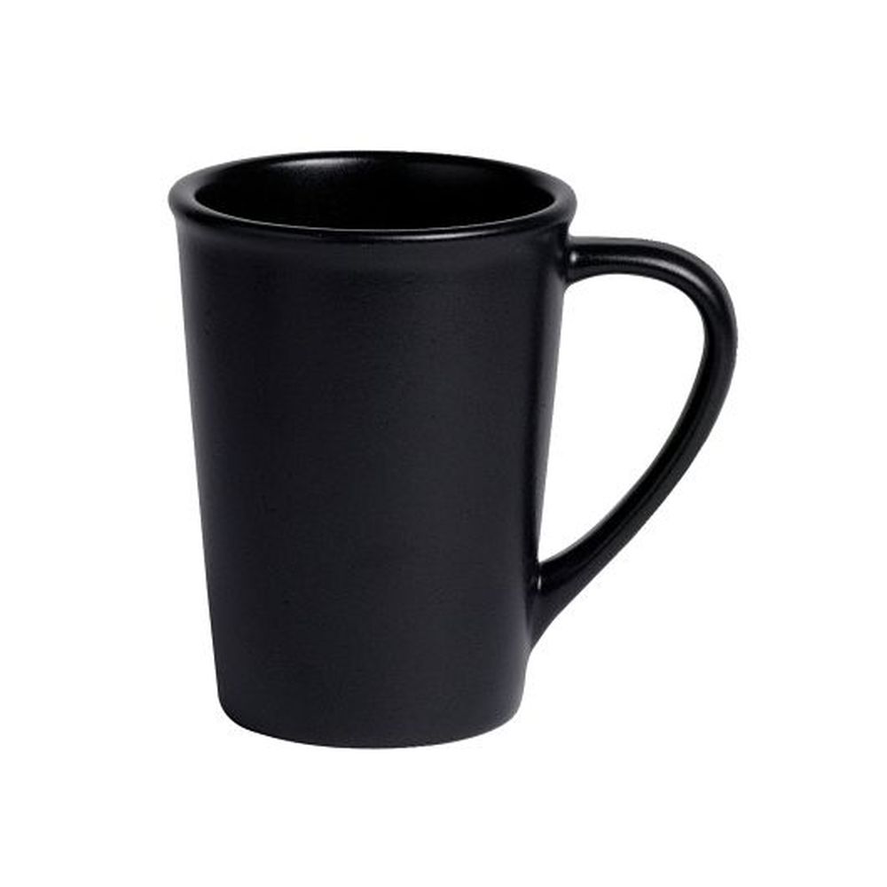 Anfora Sedona 12 Ounce Black Conical Mug, 12 Count