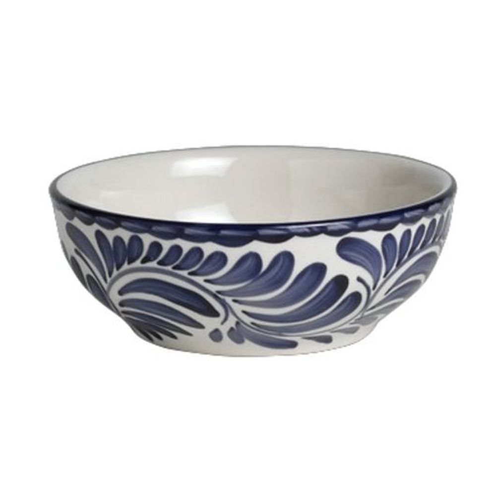 Puebla Alumina Vitrified 12 Ounce Blue Nappy Bowl, 12 count