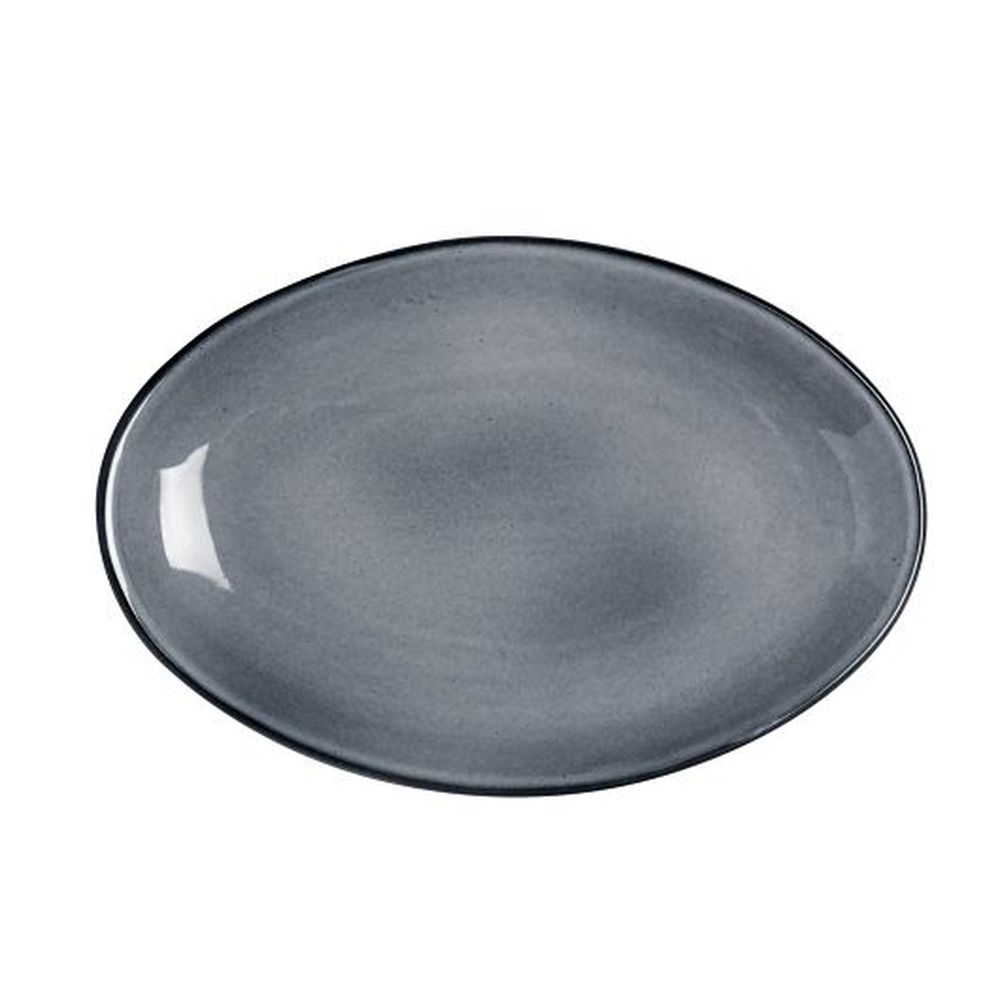 Denali Gray 8 inch Oval Coupe Platter, 24 count