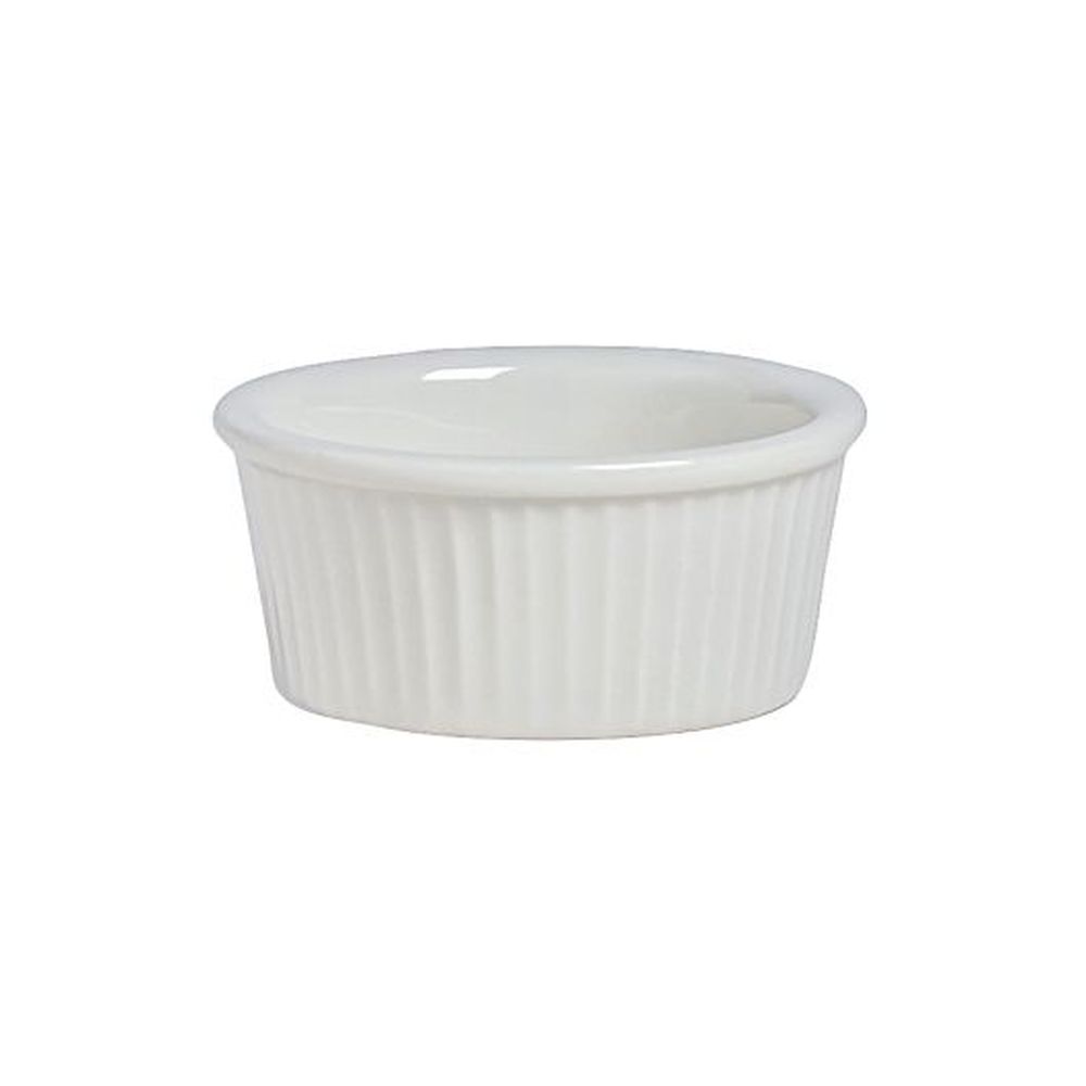 Anfora American Basics Alumina Vitrified 4 Ounce Fluted Ramekin, 12 Count