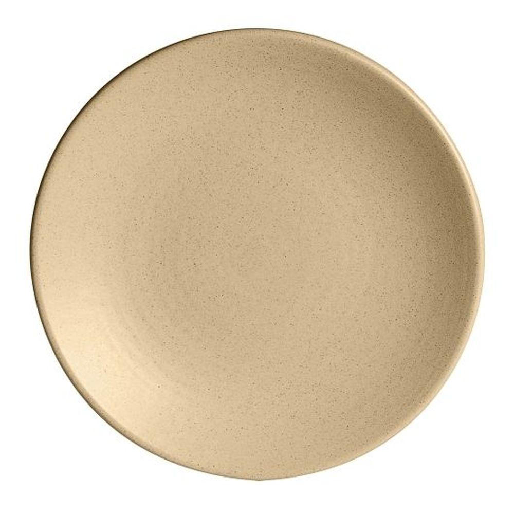 Chena Embossed Sand 9 inch Coupe Plate, 12 count