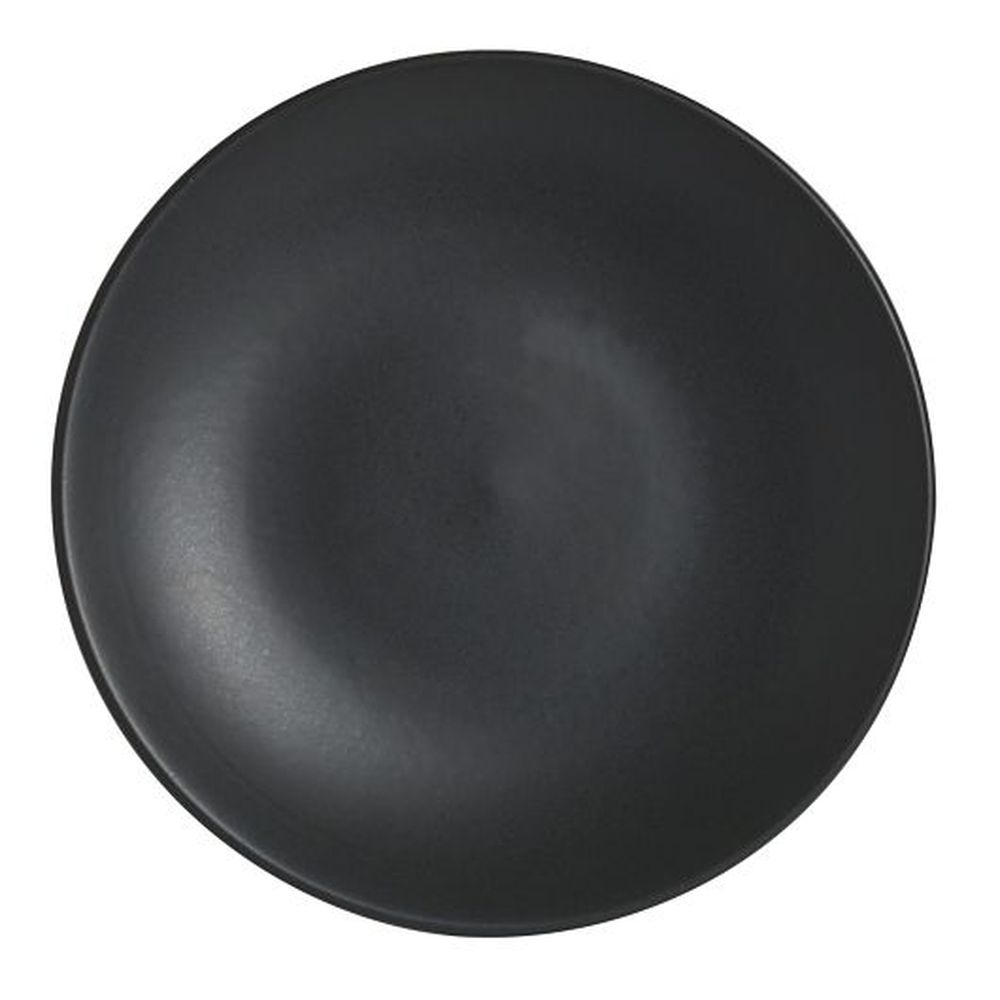 Sedona Black Alumina Vitrified 6 inch Dia Coupe Plate, 24 count