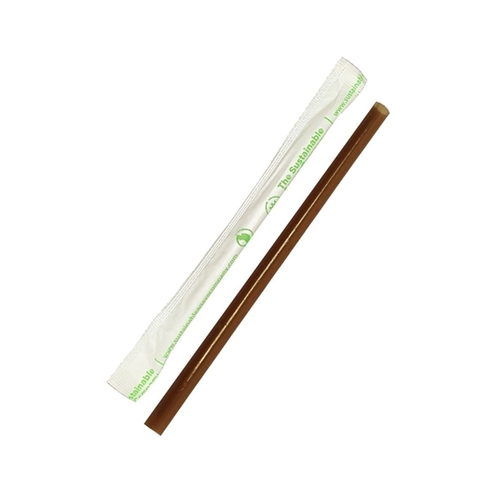 The Sustainable Agave Company 5 Inch Agave Brown Regular Wrapped Straws, 4500 Count