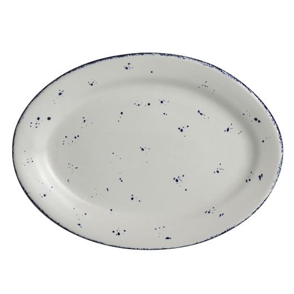Brisa 10.625 inch Rolled Edge Oval Platter, 24 count