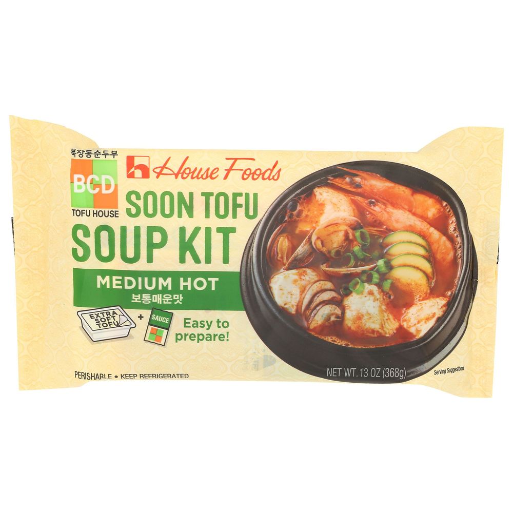 House Foods Medium Hot Tofu Soup Kit, 13 Ounce -- 6 Per Case