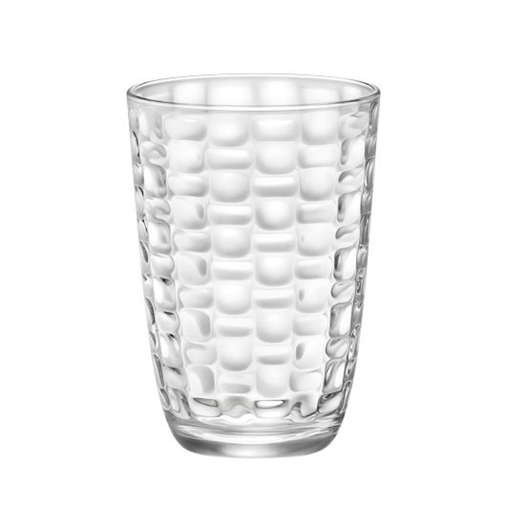 Bormioli Rocco Mat 13.25 Ounce Long Drink Glass, 6 Count