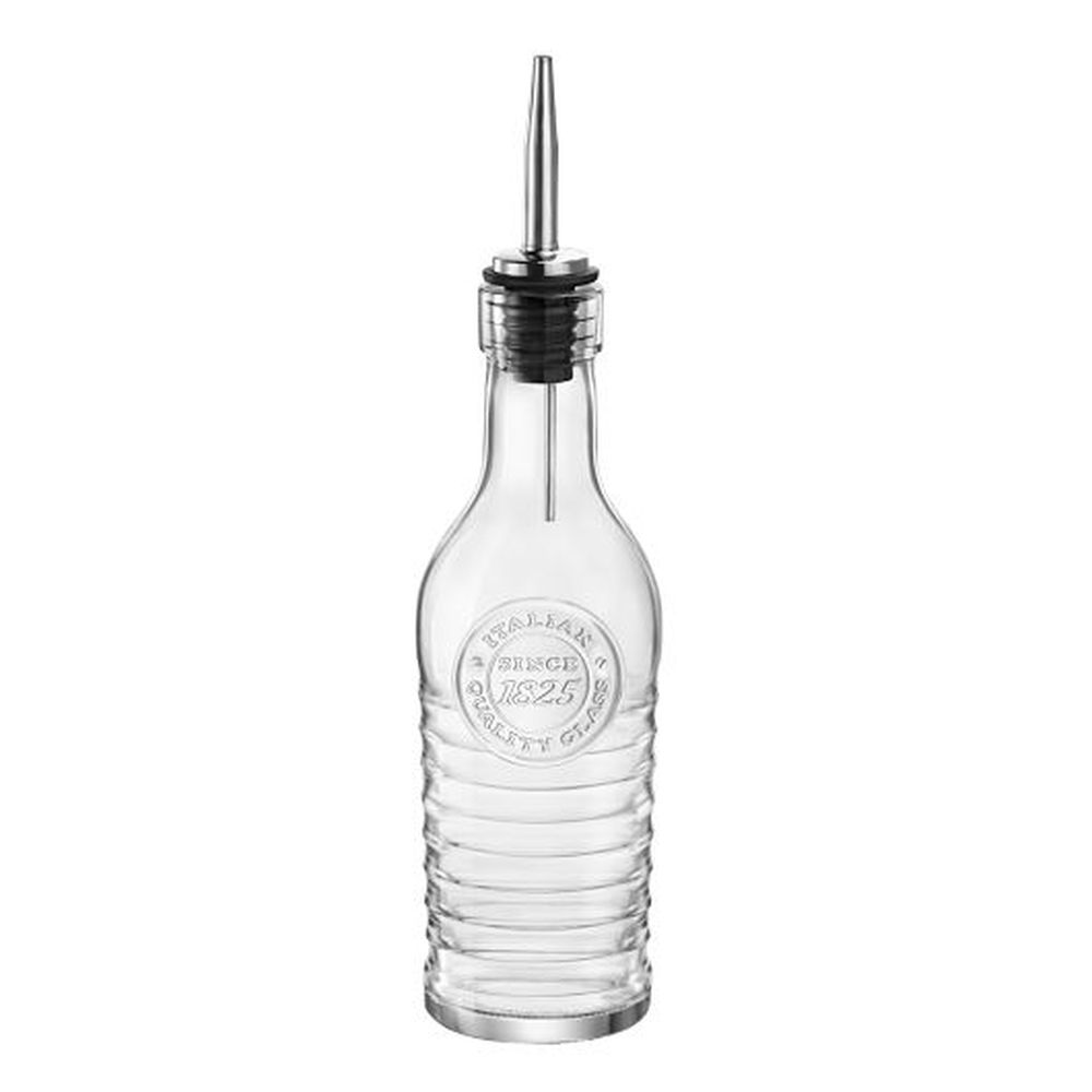 Bormioli Rocco Officina 9 Ounce Glass Bottle With Pour Spout, 12 Count