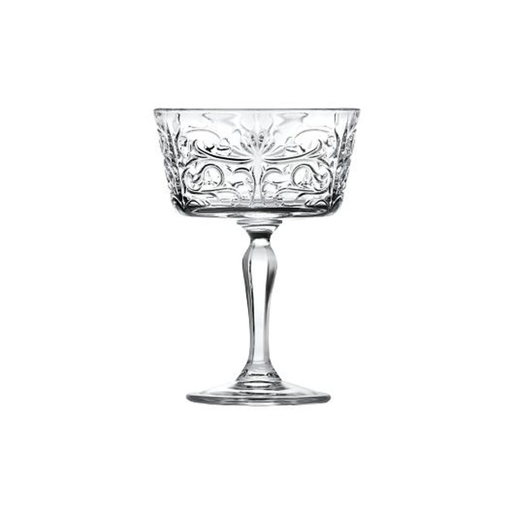 Rcr Tattoo 9 Ounce Crystalline Champagne Saucer, 12 Count