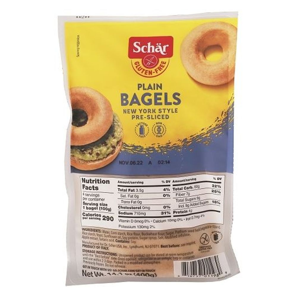 Schar Gluten Free Plain Bagel, 14.1 Ounce -- 4 Per Case
