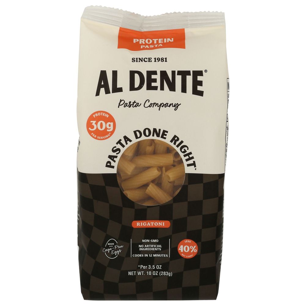 Al Dente High Protein Rigatoni Pasta, 10 Ounce -- 8 Per Case