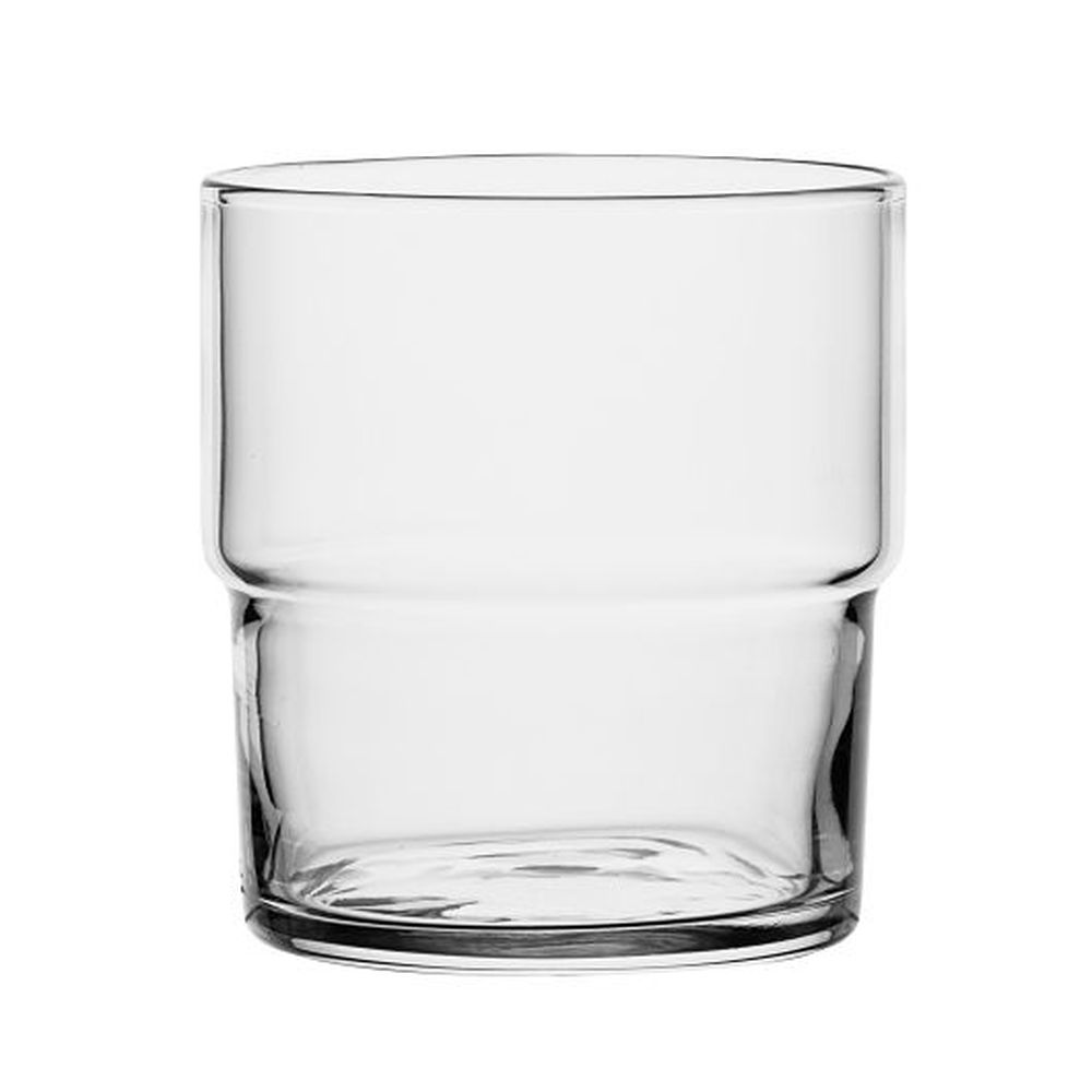 Pasabahce Hill Soda Lime 10.5 Ounce Stacking Long Drink Rocks Glass, 12 Count