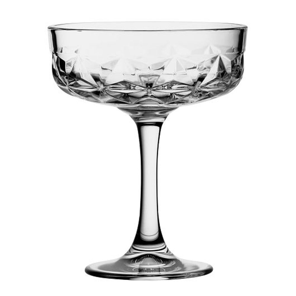 Pasabahce Estrella Soda Lime 8 Ounce Coupe Glass, 12 Count