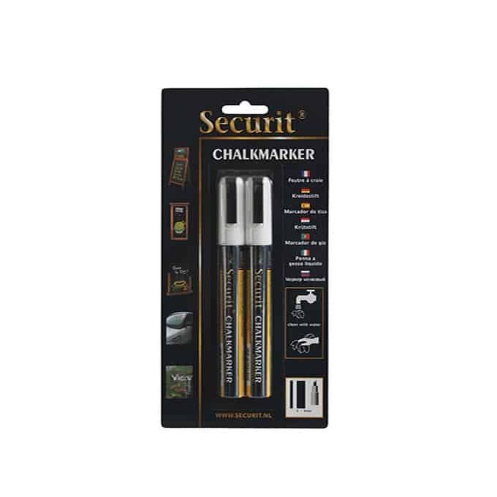 American Metalcraft Securit White Small Tip Original Chalk Marker -- 2 Per Case