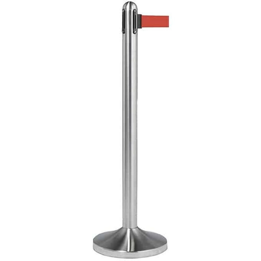 American Metalcraft Chrome Stainless Steel Replacement Post For Rsrtrd 84 Inch Tape X 40 Inch Height Post Barrier System