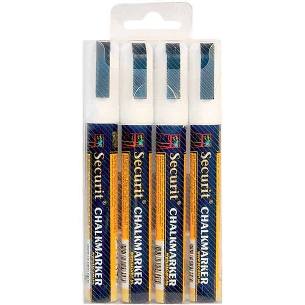 American Metalcraft Securit White Small Tip Marker -- 4 Per Case