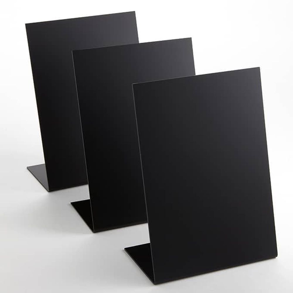 American Metalcraft Black Table Top Chalkboard, 5 7/8 X 3 X 8 1/4 Inch -- 3 Per Case