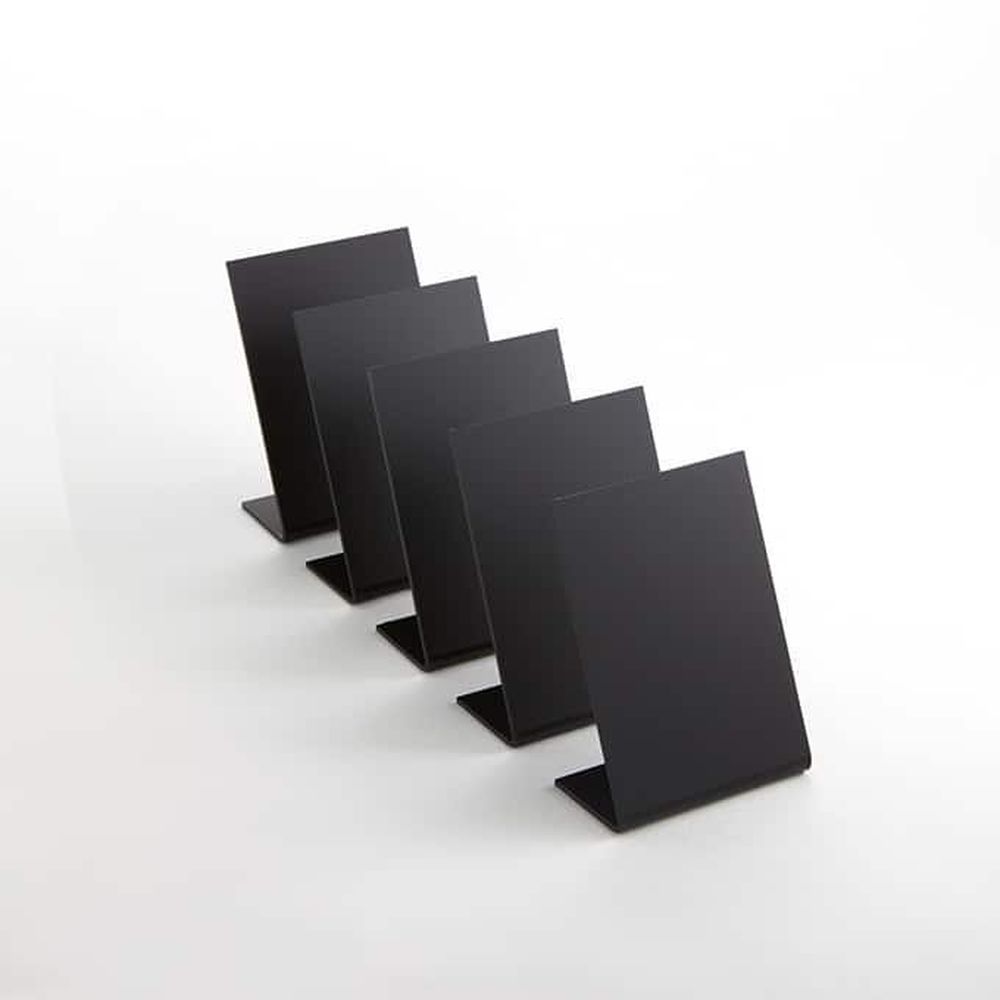 American Metalcraft Black Table Top Chalkboard, 4 1/8 X 1 3/4 X 5 7/8 Inch -- 3 Per Case