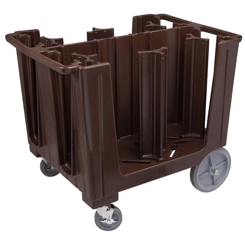 Cambro S Series Dark Brown Adjustable Dish Caddy With 6 Dividers, 29.125 X 38.25 X 32.375 Inch