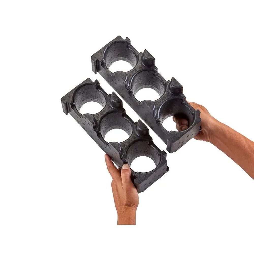 Cambro Black Beverage Cup Holder For Cam Gobox Insulated Carrier, Set Of 5