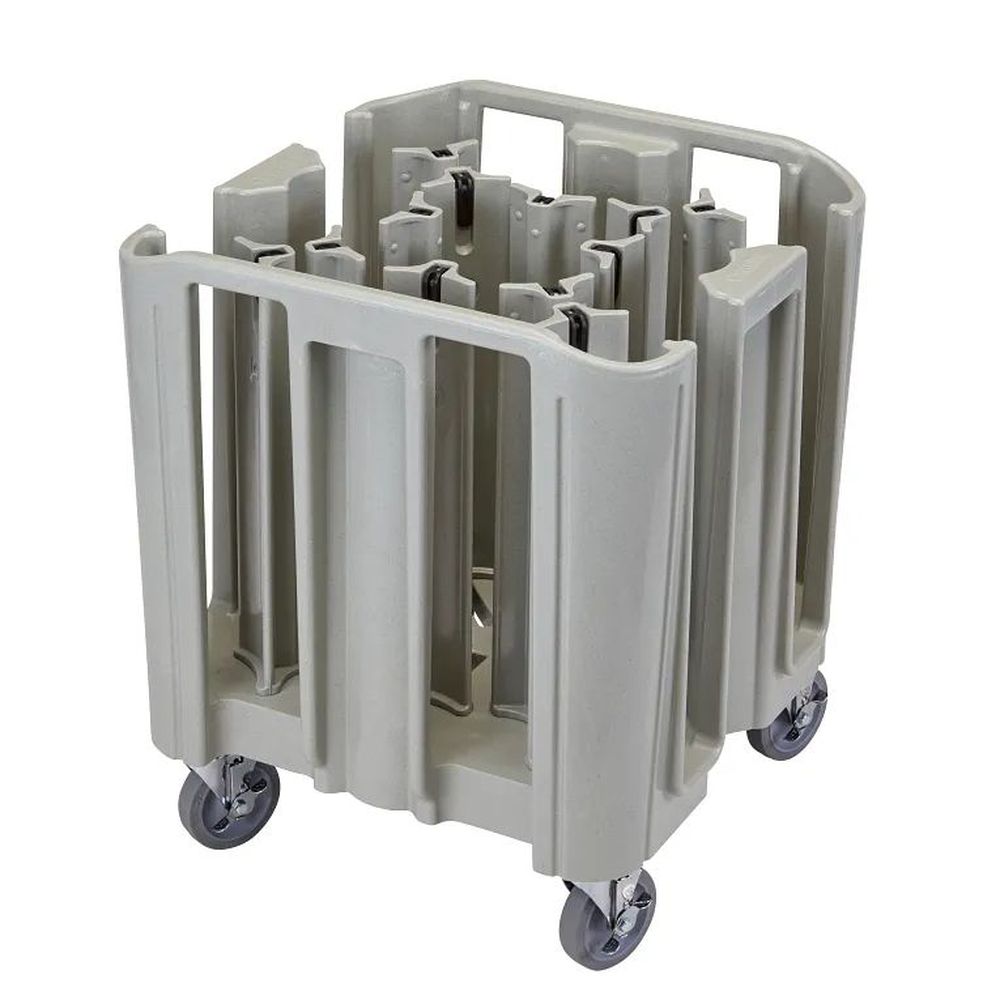 Cambro S Series Speckled Gray 12 Towers Compact Adjustable Dish Caddy, 27 X 27 X 31 3/4 Inch