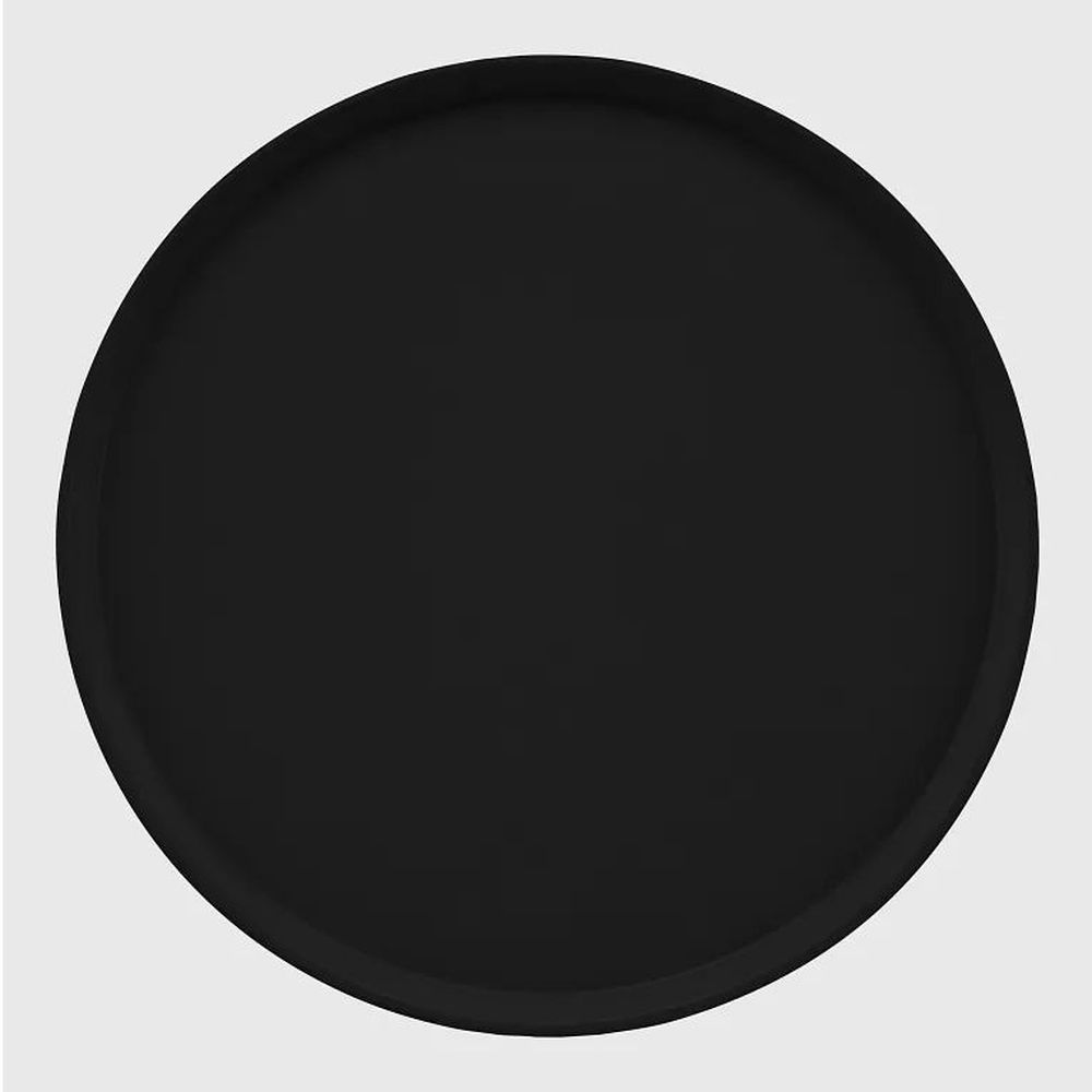 Cambro Camtrays Black Fiberglass Round Low Profile Tray, 19 1/2 Inch -- 12 Per Case