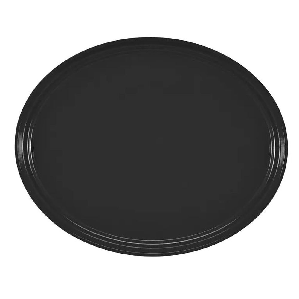 Cambro Camtrays Black Fiberglass Oval Serving Tray, 19 1/4 X 24 Inch -- 6 Per Case