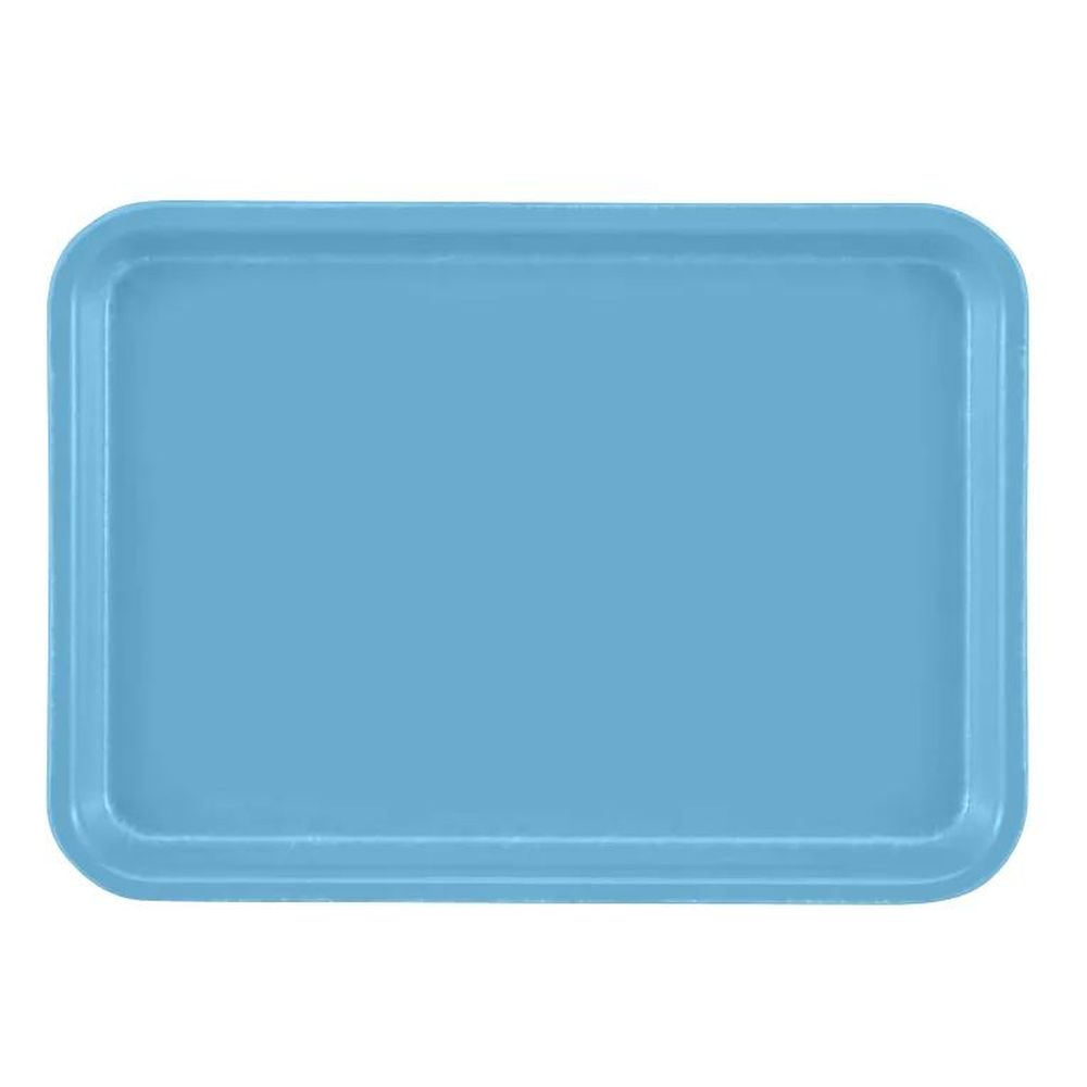 Cambro Camtrays Robin Egg Blue Fiberglass Rectangular Low Profile Rim Tray, 4 1/4 X 6 Inch -- 12 Per Case